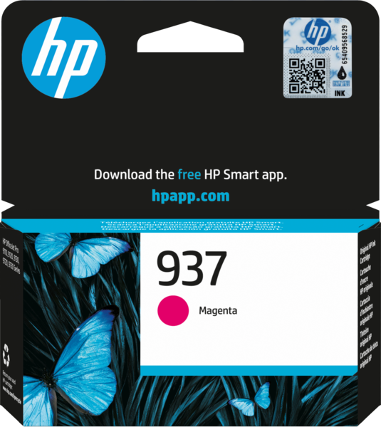 HP No. 937 eredeti tintapatron, magenta, 800 oldal (4S6W3NE)