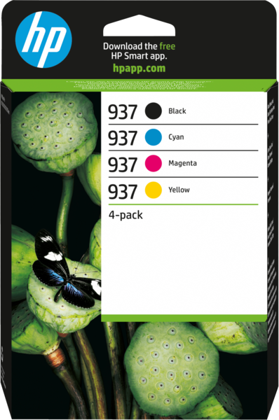 HP No. 937 eredeti CMYK 4db-os tintapatron csomag (6C400NE)