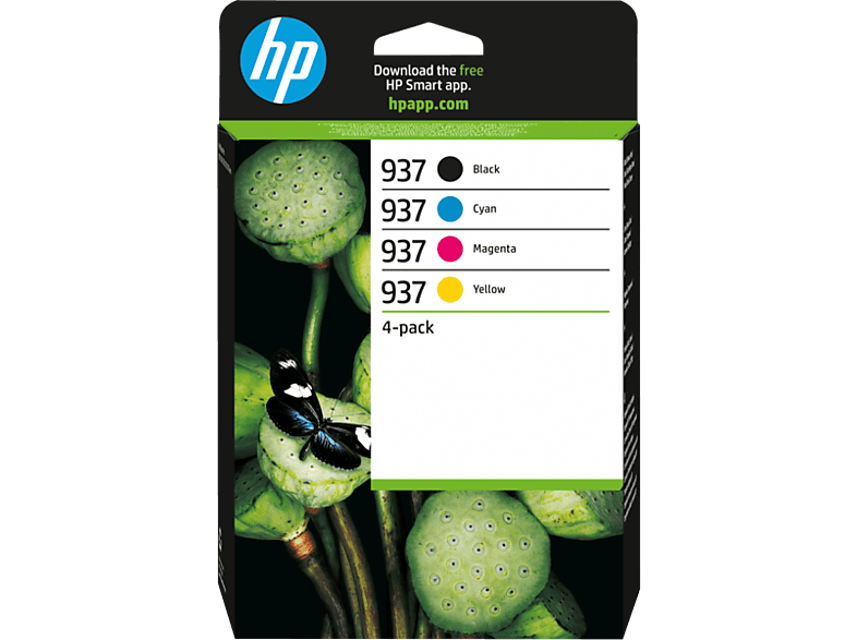 HP No. 937 eredeti CMYK 4db-os tintapatron csomag (6C400NE)