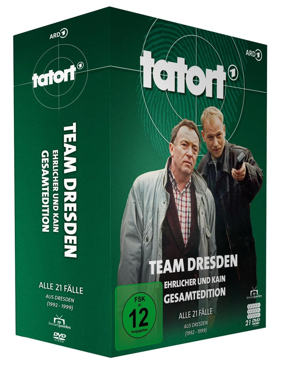 DVD-Box-Set. Team Dresden, alle 21 Fälle. Ehrlicher und Kain. Grüne Box.