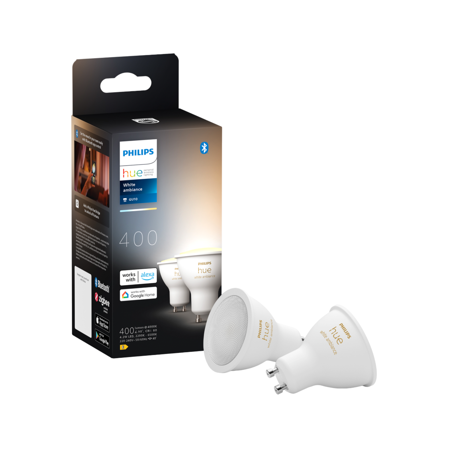 Philips Hue White Ambiance GU10 2-pack