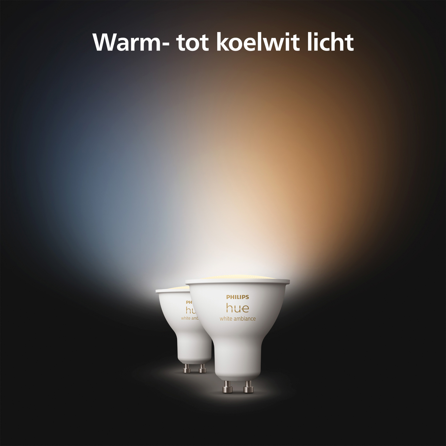 PHILIPS Hue White LED-lamp GU10/4,2W warmwit, 2 stuks kopen