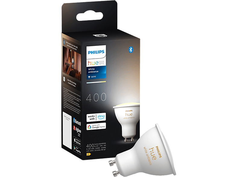 Philips Hue Spot - White Ambiance Gu10 (1 Pack) Slimme Ledlamp Wit