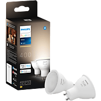 MediaMarkt PHILIPS HUE Spot - White - GU10 (2 pack) - Slimme ledlamp Wit aanbieding