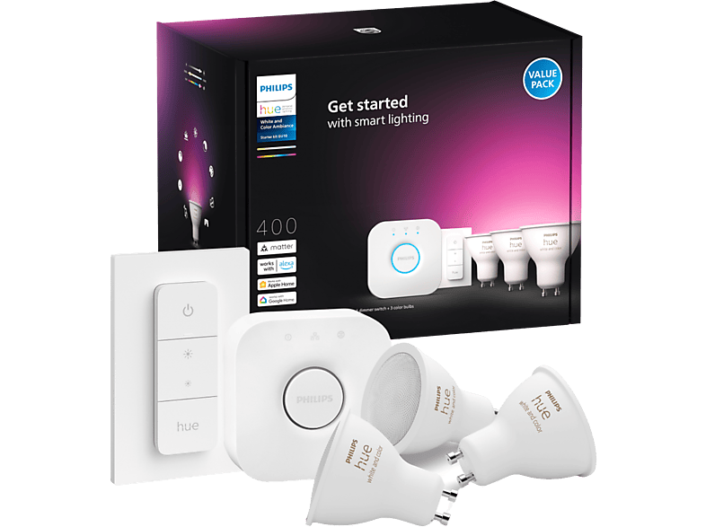 Philips Hue White And Color Ambiance Gu10 - Dimmer Switch Hue Bridge Starterkit Slimme Verlichting W