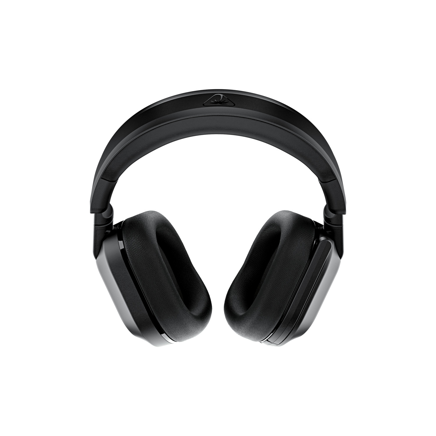 Zwarte over-ear koptelefoon. Ze hebben een gebogen hoofdband en oorschelpen met zachte vulling.
