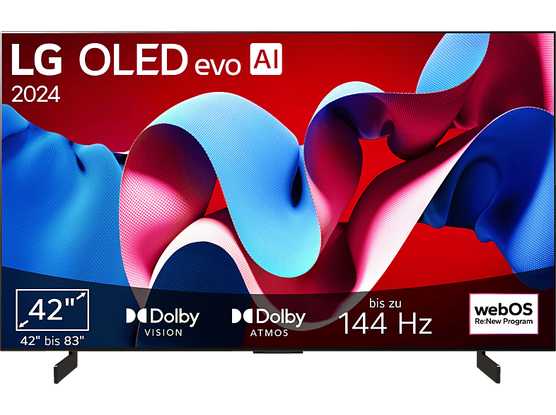 LG OLED42C47LA OLED evo TV (Flat, 42 Zoll / 106 cm, 4K, SMART TV, webOS 24 mit ThinQ)