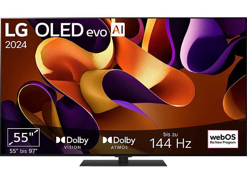 LG OLED55G49LS OLED evo TV (Flat, 55 Zoll / 139 cm, 4K, SMART TV, webOS 24 mit ThinQ)