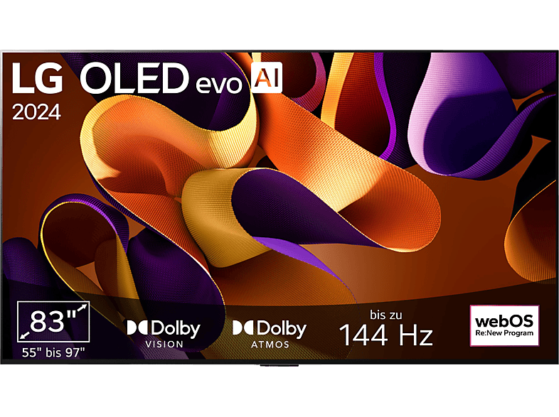 LG OLED83G48LW OLED evo TV (Flat, 83 Zoll / 210 cm, 4K, SMART TV, webOS 24 mit ThinQ)