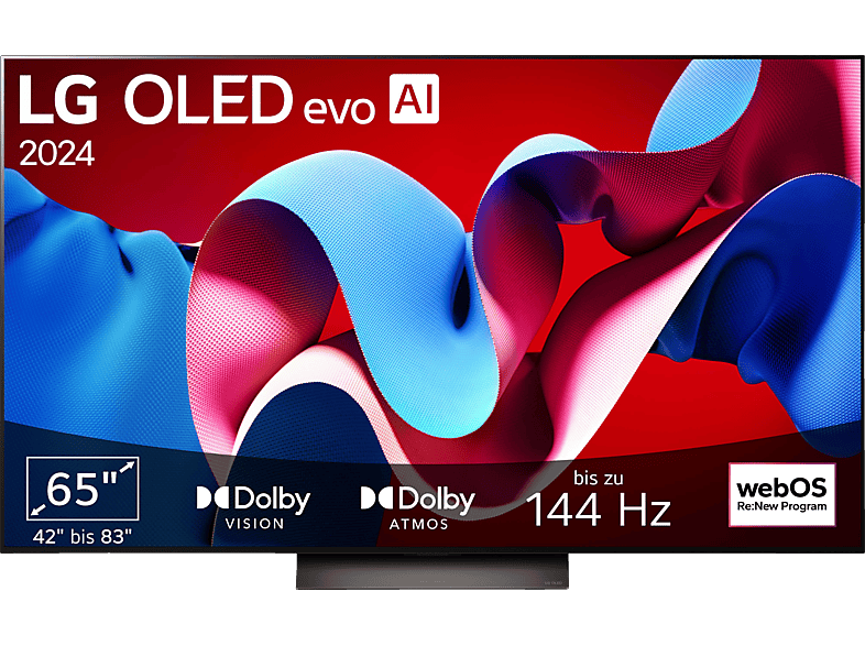 LG OLED65C47LA OLED evo TV (Flat, 65 Zoll / 165 cm, 4K, SMART TV, webOS 24 mit ThinQ)