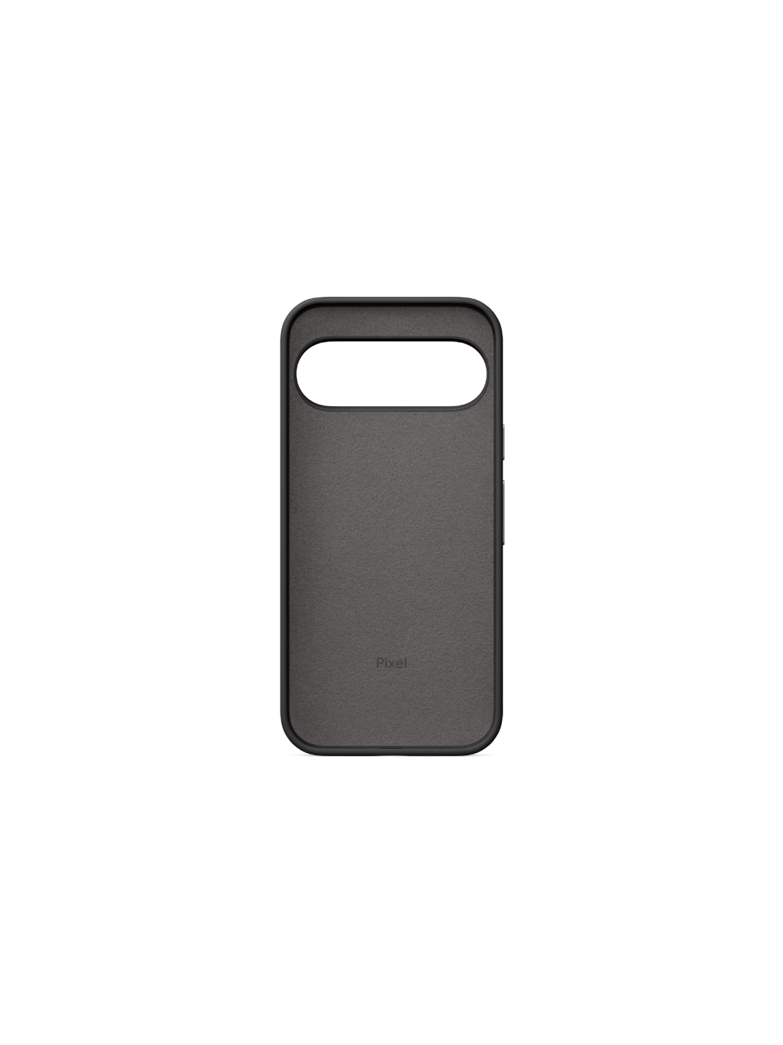 Funda de teléfono gris oscuro. Incluye un recorte para la cámara.