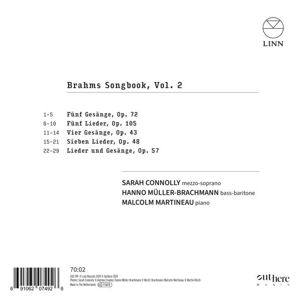 Albumcover mit Songtiteln und Künstlernamen: Sarah Connolly, Hanno Müller-Brachmann, Malcolm Martineau.