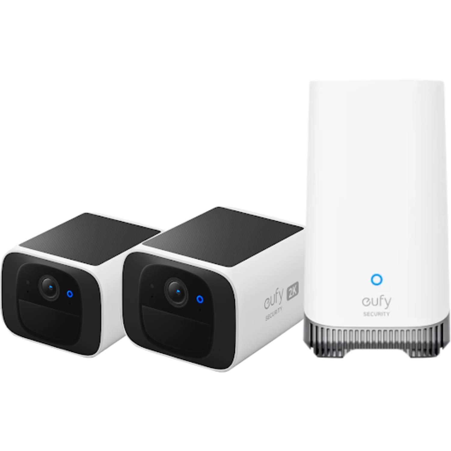 eufy security S220 SoloCam en een Homebase 3 -Beveiligingscamera op Zonne-energie - Draadloze Buitencamera - Eindeloze Energievoorziening 2K Resolutie