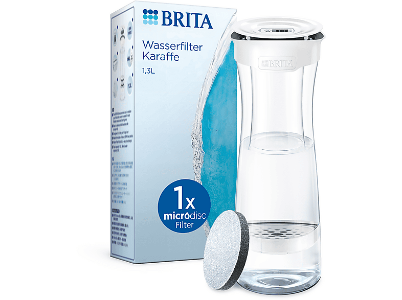BRITA Karaffe Wasserfilter, Weiß/Grau