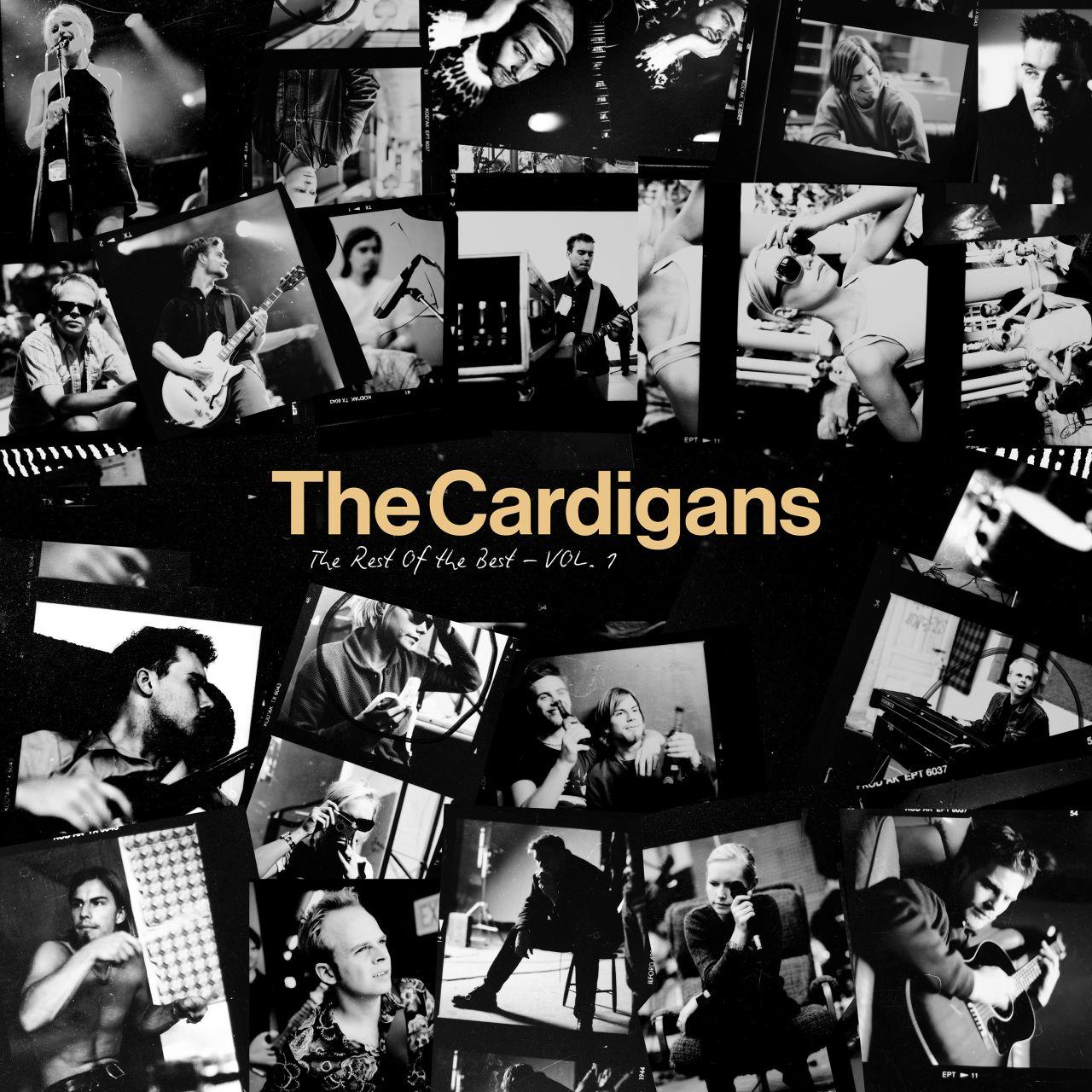 Albumcover mit vielen Schwarzweißfotos von Mitgliedern der Band The Cardigans.