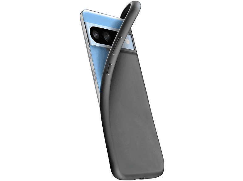 Cellularline Custodia in gomma nera, Cover per Pixel 8,Nero