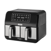 KENWOOD KENWOOD HFM20.000MB Healthy Twin Heißluftfritteuse mit 2 Körben (4 l, 1700 Watt, Schwarz)
