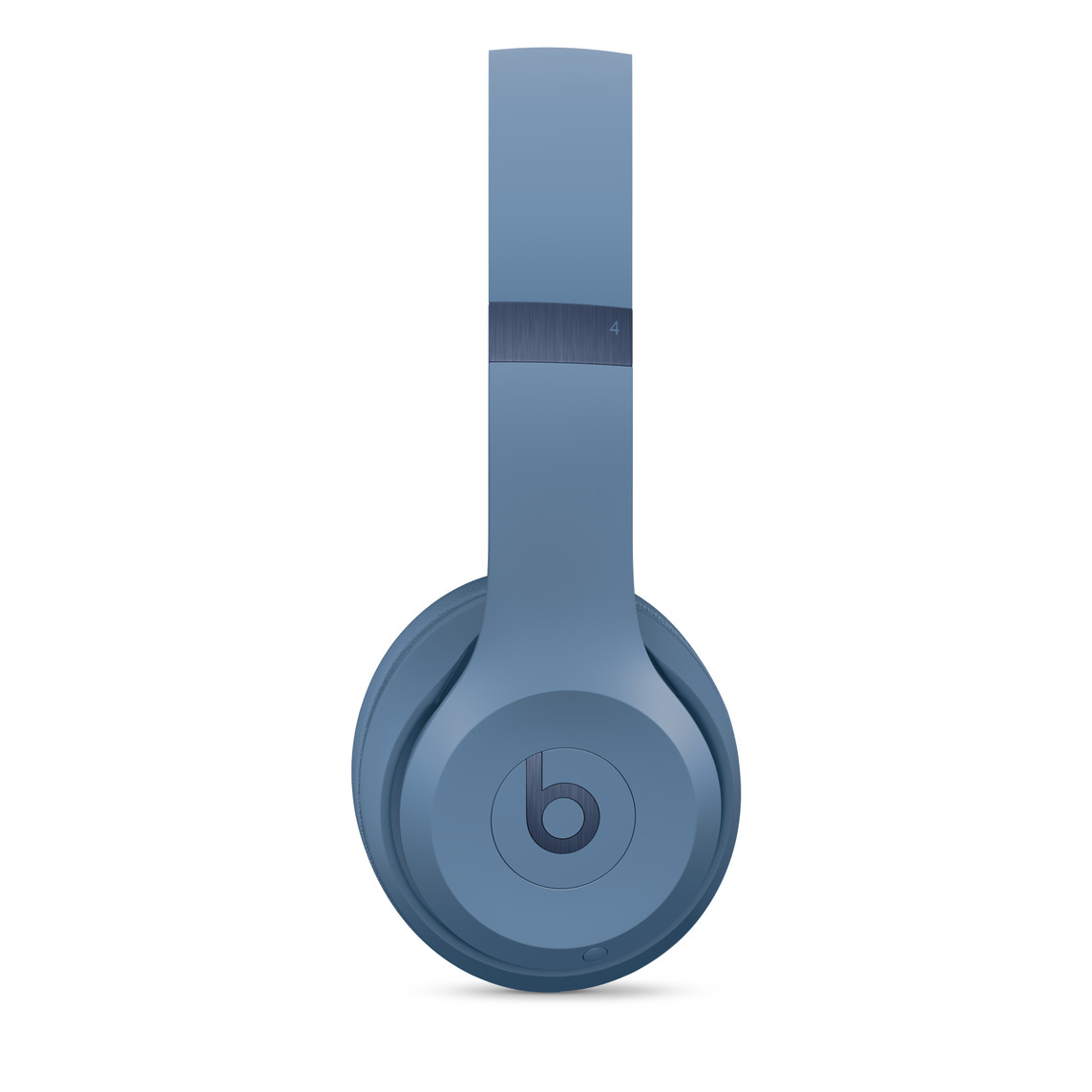 Mavi Beats kulaklıklar. Tasarım basit, Beats logosu kulakta görülebilir.