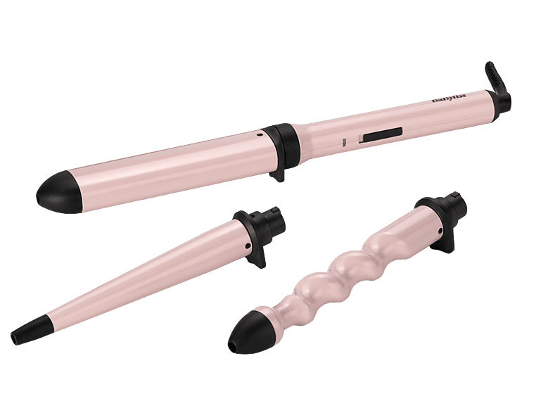 REACONDICIONADO Seminuevo Muy bueno Rizador - Babyliss Multistyler curler & Wave Trio, 210 °C, 3 barriles intercambiables, Rosa