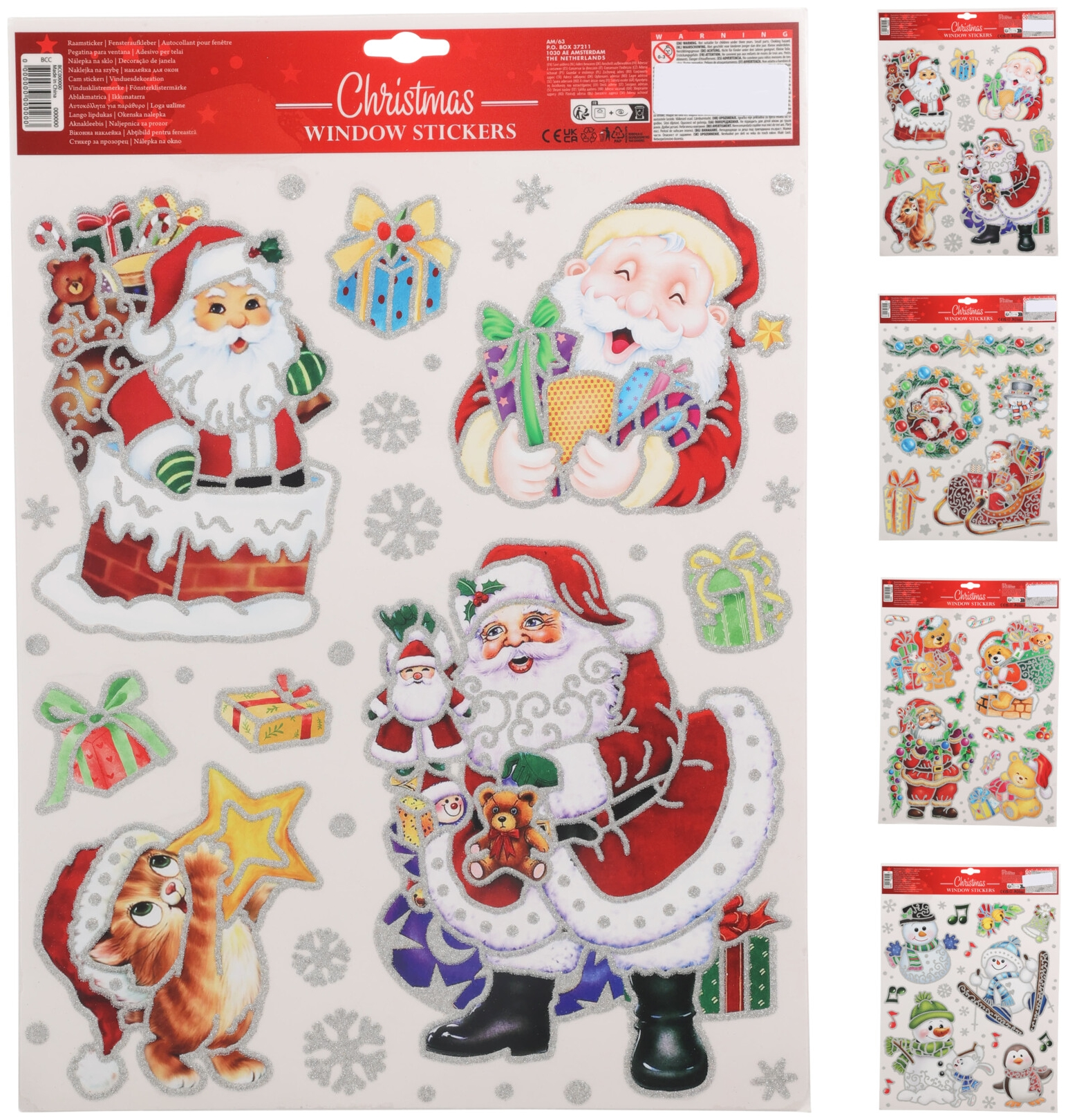 ENTAC Karácsonyi ablak matrica, 42x30 cm (BCC710120)