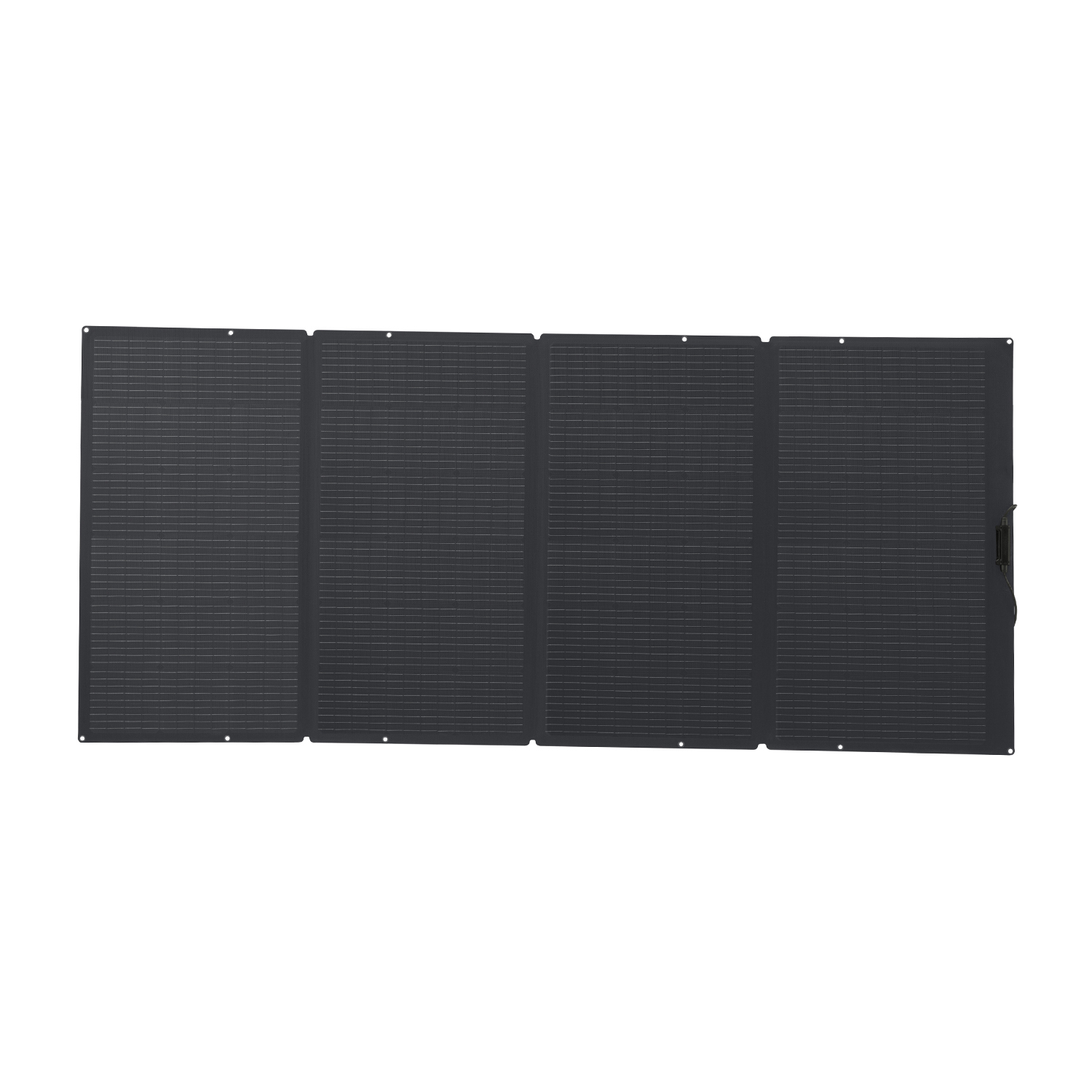 Pannello solare nero piegato.