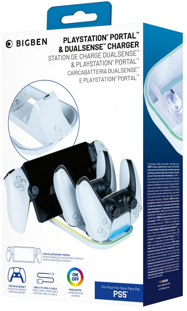 NACON PlayStation Portal és DualSense kontroller tripla töltőállomás