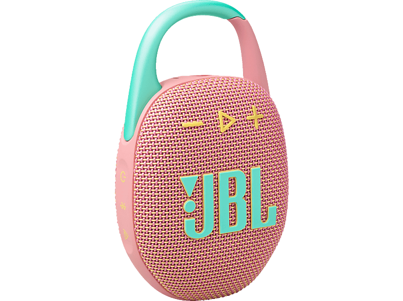 JBL Clip 5 Bluetooth Lautsprecher, Pink, Wasserfest