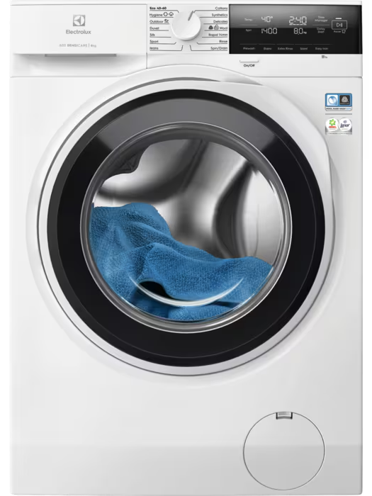 ELECTROLUX EW6F3484E Elöltöltős mosógép, A, 8kg, 1400 f/p, Ökoinverter, Hygiene prog.gőzzel, Rapid 14min