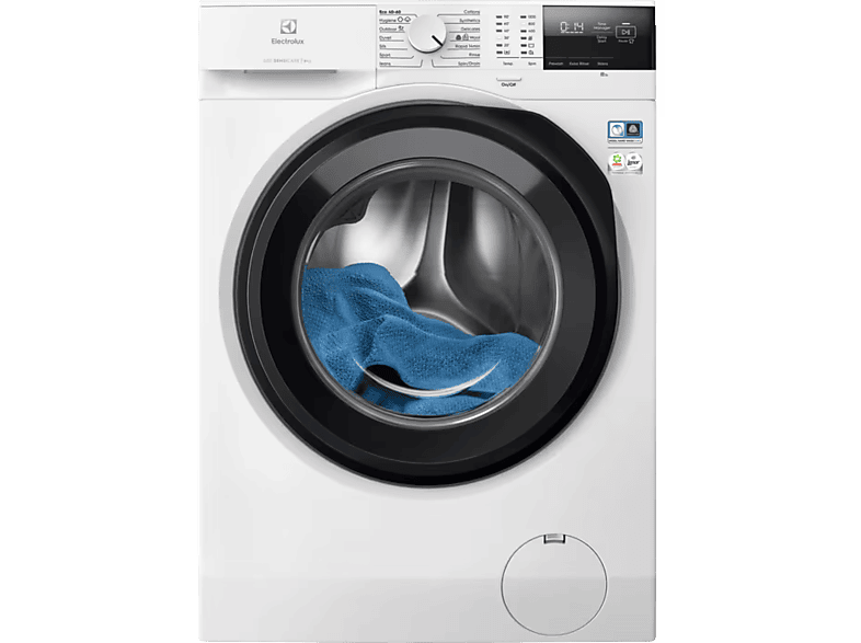 ELECTROLUX EW6F2282E Elöltöltős mosógép, A, 8kg, 1200 f/p, Ökoinverter, Hygiene prog.gőzzel, Rapid 14min