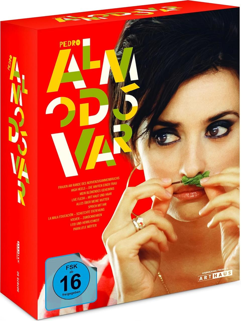DVD-Boxset mit dem Gesicht einer Frau und Text auf Spanisch und Deutsch.