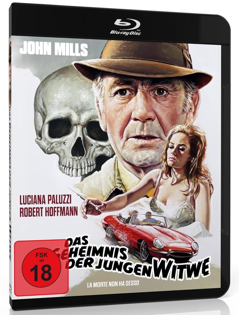 Blu-ray-Cover eines Films mit einem Totenkopf und einem Mann mit Hut.
