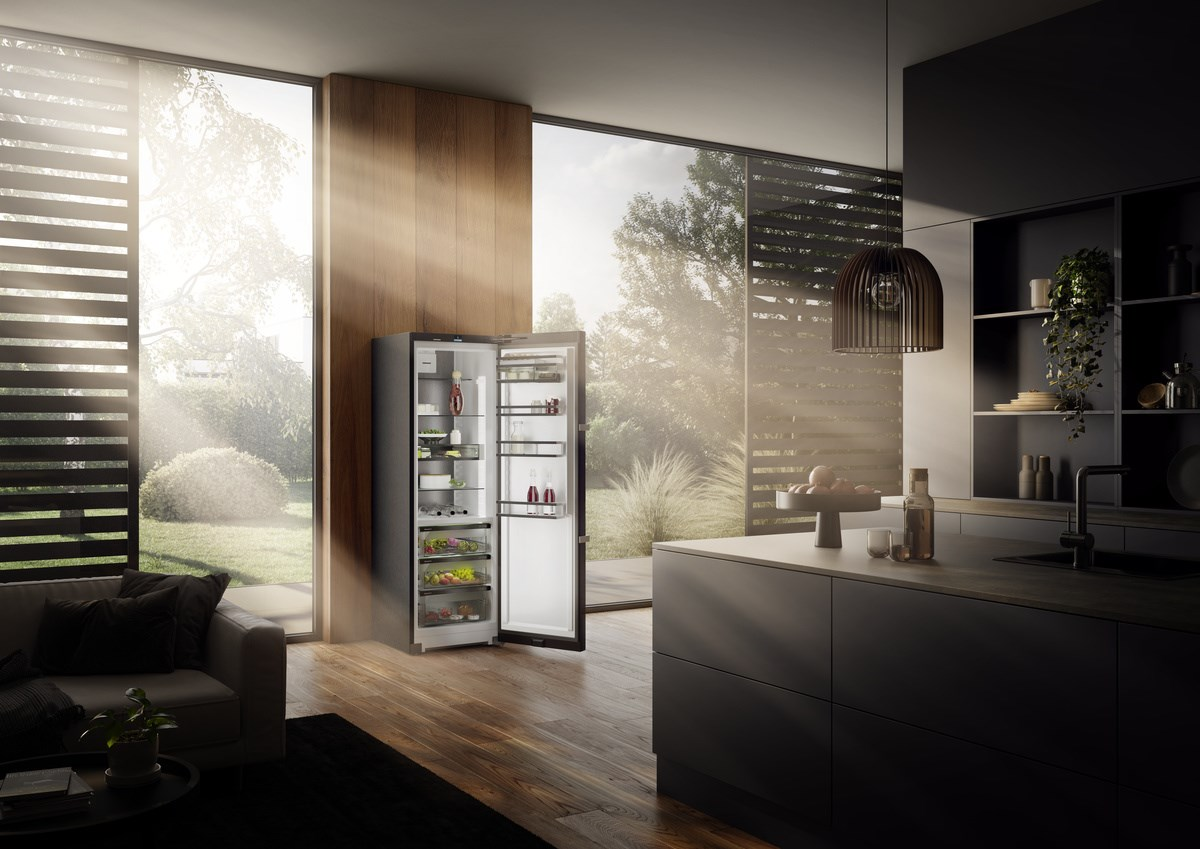 LIEBHERR RBBSB 525I-22 Prime BioFresh Kühlschrank (B, 1855 mm hoch, BlackSteel, 386 l)