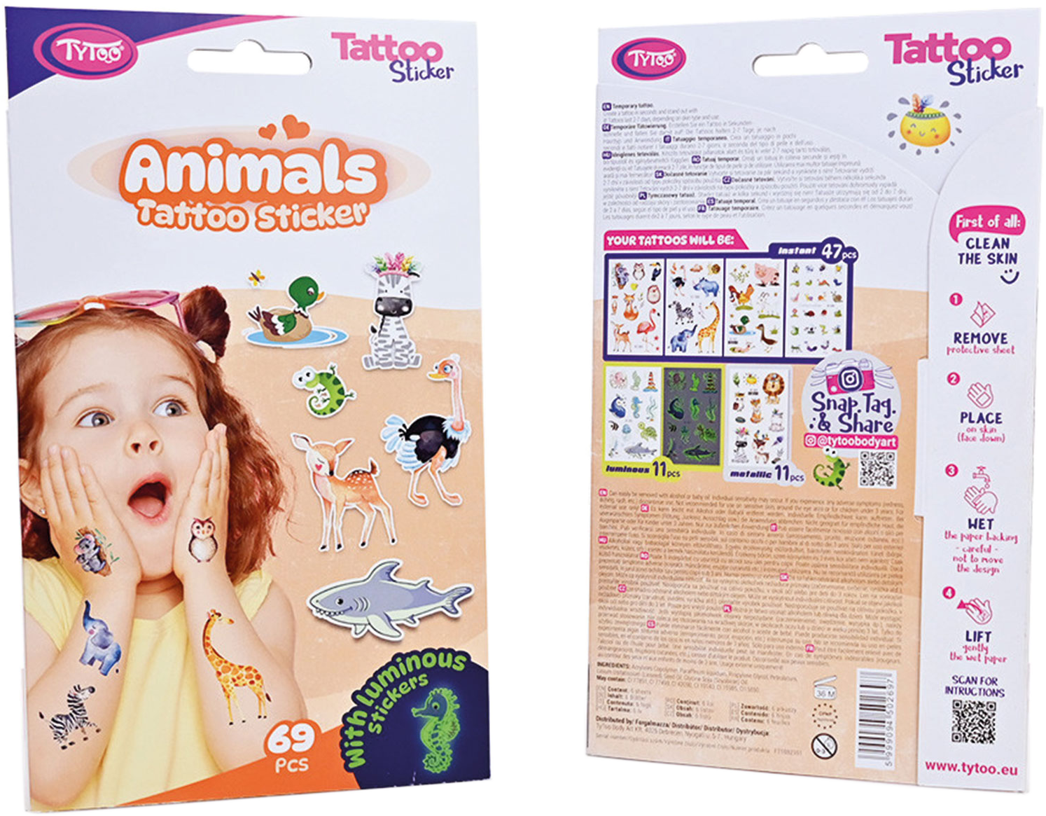 TYTOO Állatos tetoválás matrica szett (TY50269)