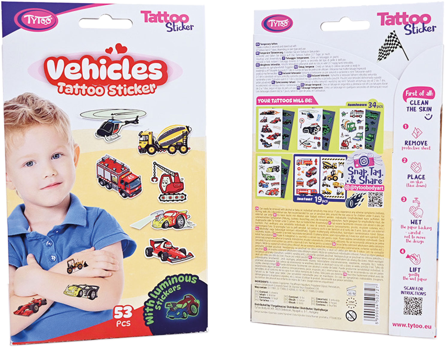 TYTOO Járművek tetoválás matrica szett (TY50272)