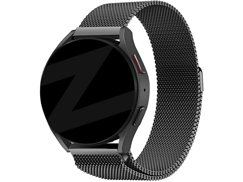 Correa - Friendly License FRSWB090, Compatible con Amazfit 20 mm, Acero Inoxidable, Negro