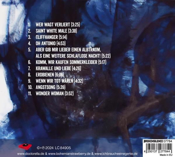 CD-Cover mit Titelliste. Der Albumtitel ist auf Deutsch. Der Künstler ist Doctorella.