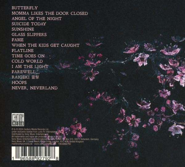 Rückseite einer CD mit Songtiteln.