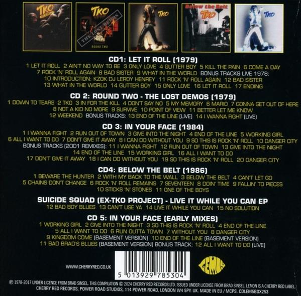 Albumcover mit Titellisten. Texte auf Englisch. Enthält Titel und Künstlerinformationen.
