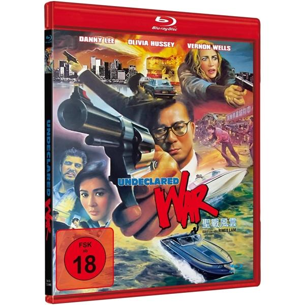 Filmplakat, Actionszene, Waffe. Schauspieler: Danny Lee, Olivia Hussey. Titel: Undeclared War.