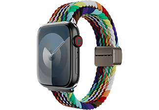 SWITCHEASY Nylon fonott pánt Apple Watch S4-S9 okosórákhoz, 38/40/41mm, pride (SAW341237PR24)