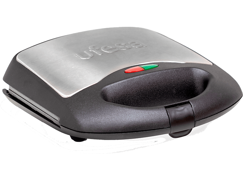 Sandwichera - Ufesa SW7860, Potencia 750W, Capa antiadherente, Capacidad 2 Sandwiches, Inox