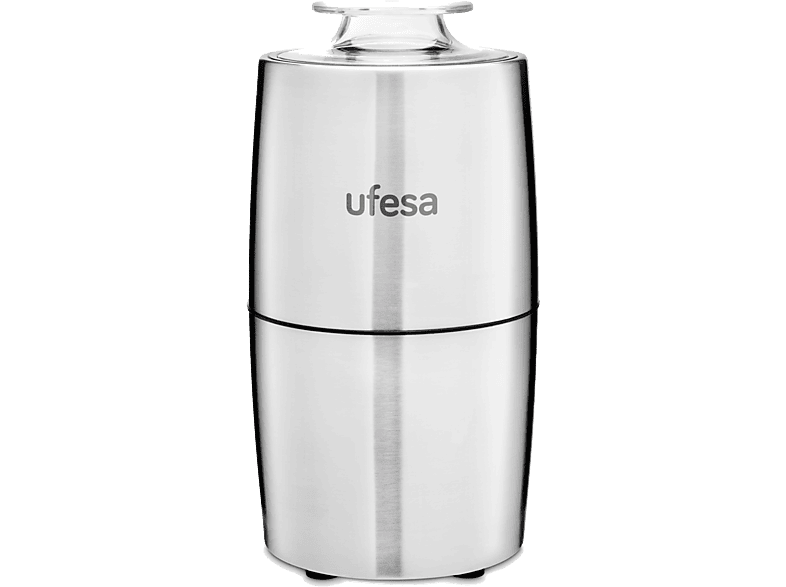 Molinillo de café - Ufesa MC0470, 200 W, Capacidad 70 g, Acero inoxidable, Inox