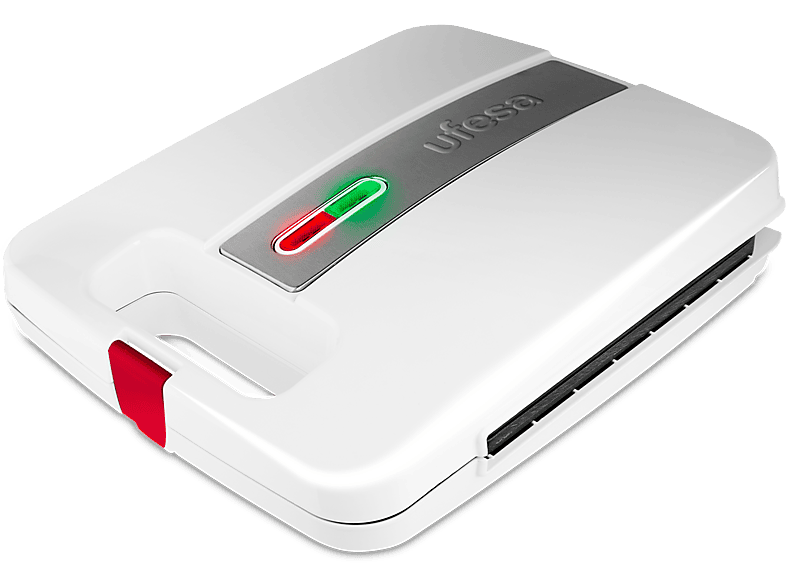 REACONDICIONADO Seminuevo Muy bueno Sandwichera - Ufesa SW7400, Potencia 1400 W, Capa Antiadherente, Capacidad 4 Sandwiches, Blanco