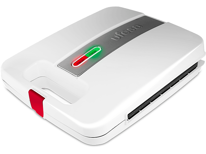 Sandwichera - Ufesa SW7400, Potencia 1400 W, Capa Antiadherente, Capacidad 4 Sandwiches, Blanco