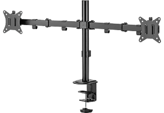 ISY Asztali monitor állvány 2 monitorhoz, dönthető-forgatható, 17-32", fekete (IMA-2400)