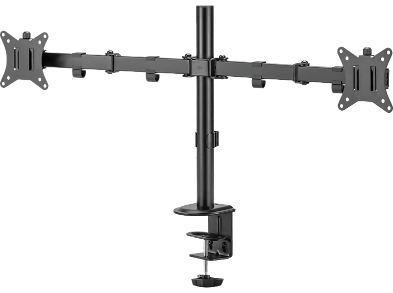 ISY Asztali monitor állvány 2 monitorhoz, dönthető-forgatható, 17-32", fekete (IMA-2400)