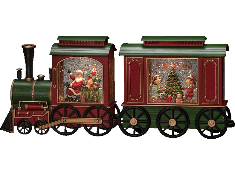 Thumbnail - KONSTSMIDE LED Wasserlaterne Zug mit 5 Std. Timer Weihnachtsbeleuchtung, Rot / Grün, Warm Weiß