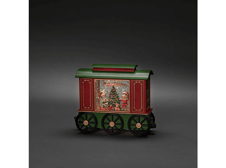 Thumbnail - KONSTSMIDE LED Wasserlaterne Wagon mit 5 Std. Timer Weihnachtsbeleuchtung, Rot / Grün, Warm Weiß