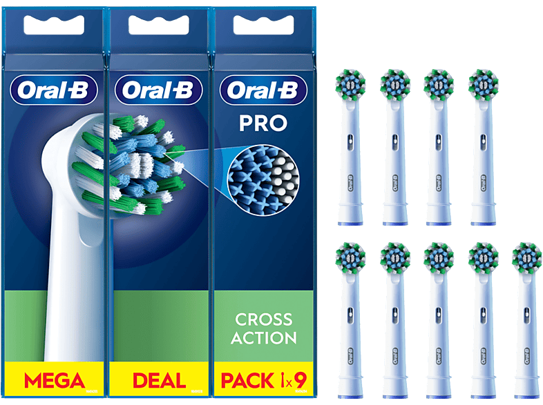 Oral B Opzetborstel Crossaction 9 Stuks (3696)