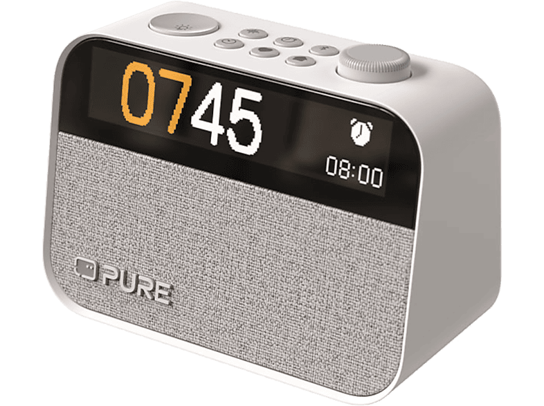 PURE Moment Radiowecker, Digital, DAB+, DAB, FM, Bluetooth, Cotton White
